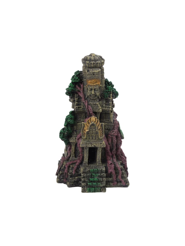 Aquarium Deko "Tempel" in Grau - (B)15,5 x (H)26 x (T)13 cm