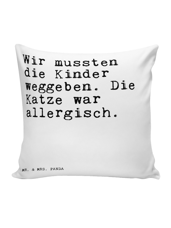 Dekokissen Wir mussten die Kinder... mit Spruch in Weiß