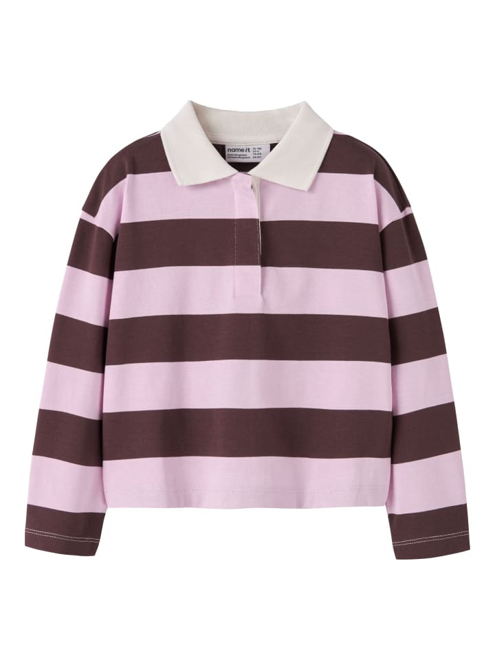Polo-Langarmshirt NKFOLLIE in nosegay