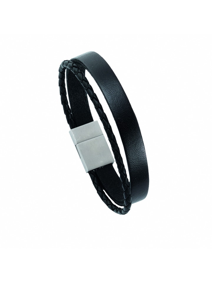 Herren Edelstahl Armband 20 cm in silber