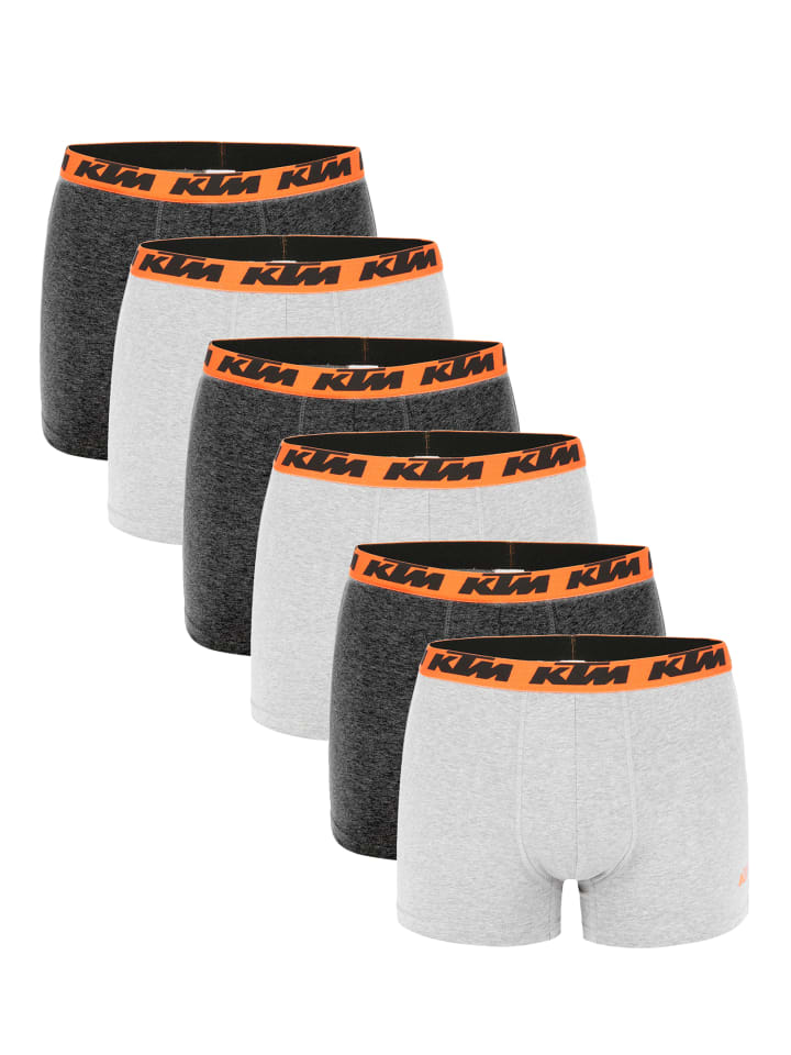 Boxershorts Pack X2 Boxer Man Cotton 6P in Dark Grey / Light Grey2