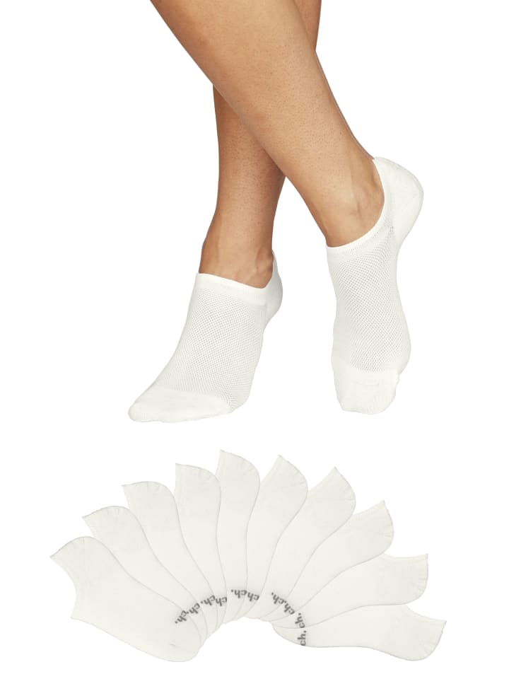 Sneakersocken in 10x ecru