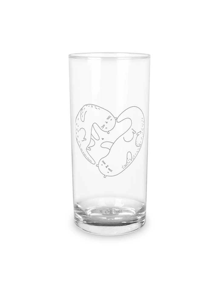 Glas Otter Valentine ohne Spruch in Transparent