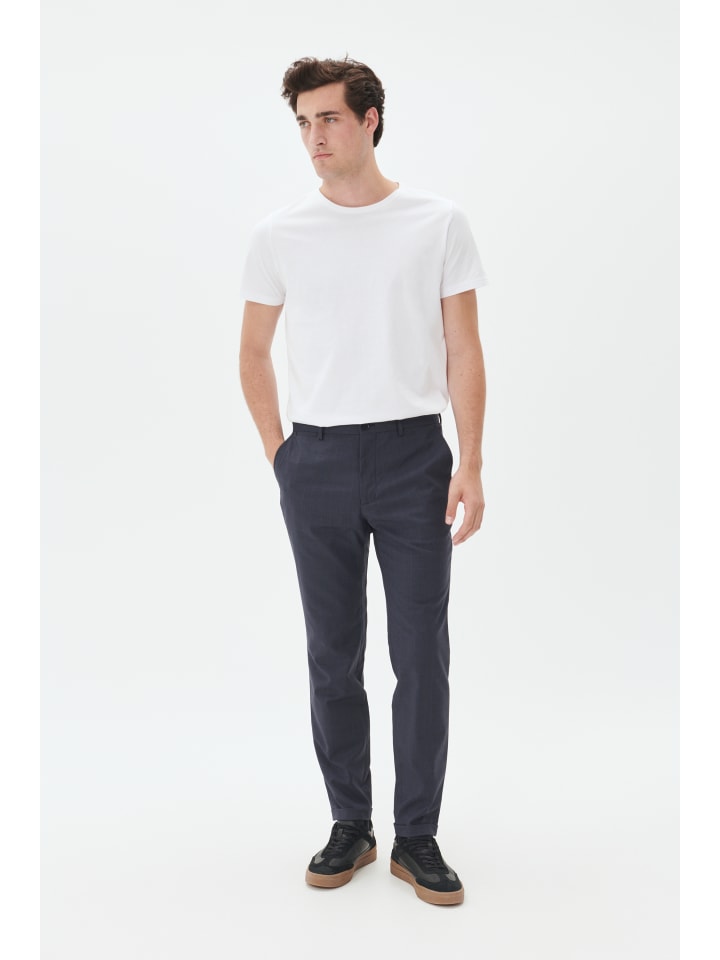 Casual Hose MAliam Gerade Passform in Pageant Blue Melange