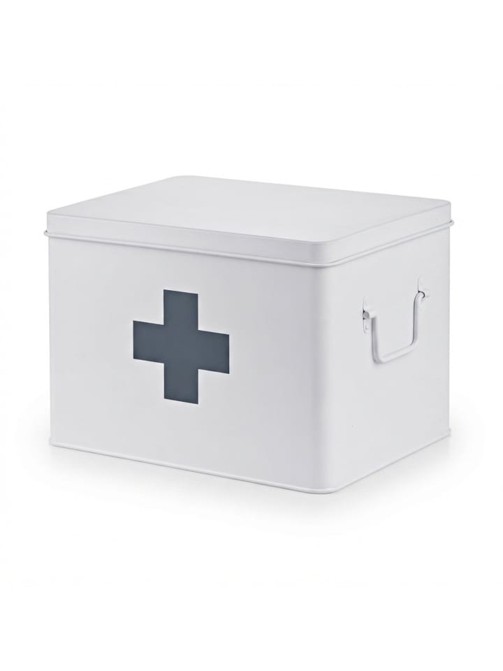 Medizinbox in Weiß - (B)28 x (H)21 x (T)20,5 cm