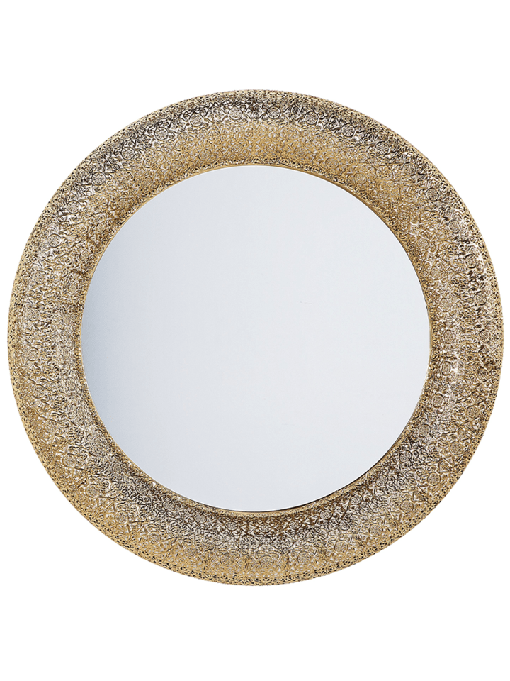 Wandspiegel CHANNAY in Gold - (W) 80 x (H) 80 x (L) 5 cm