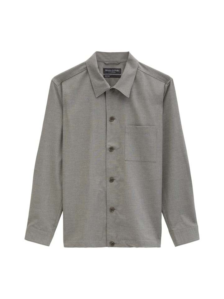 Overshirt in Medium Beige Melange