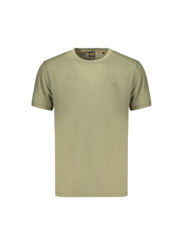 Grün Baumwolle Herren T-Shirt