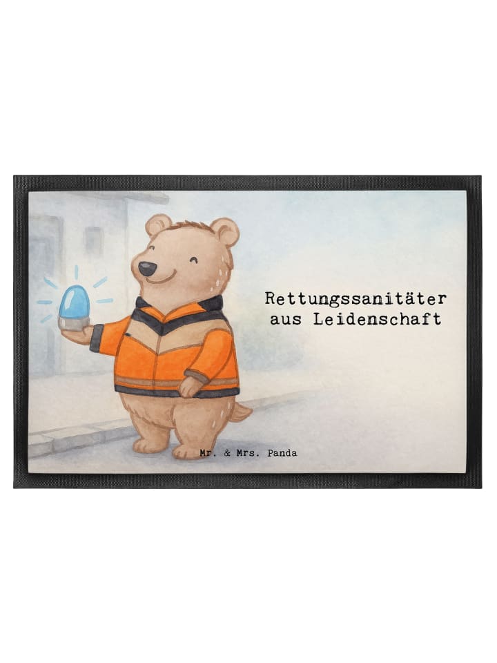 Fußmatte Rettungssanitäter Leidenschaft Design ... in Weiß