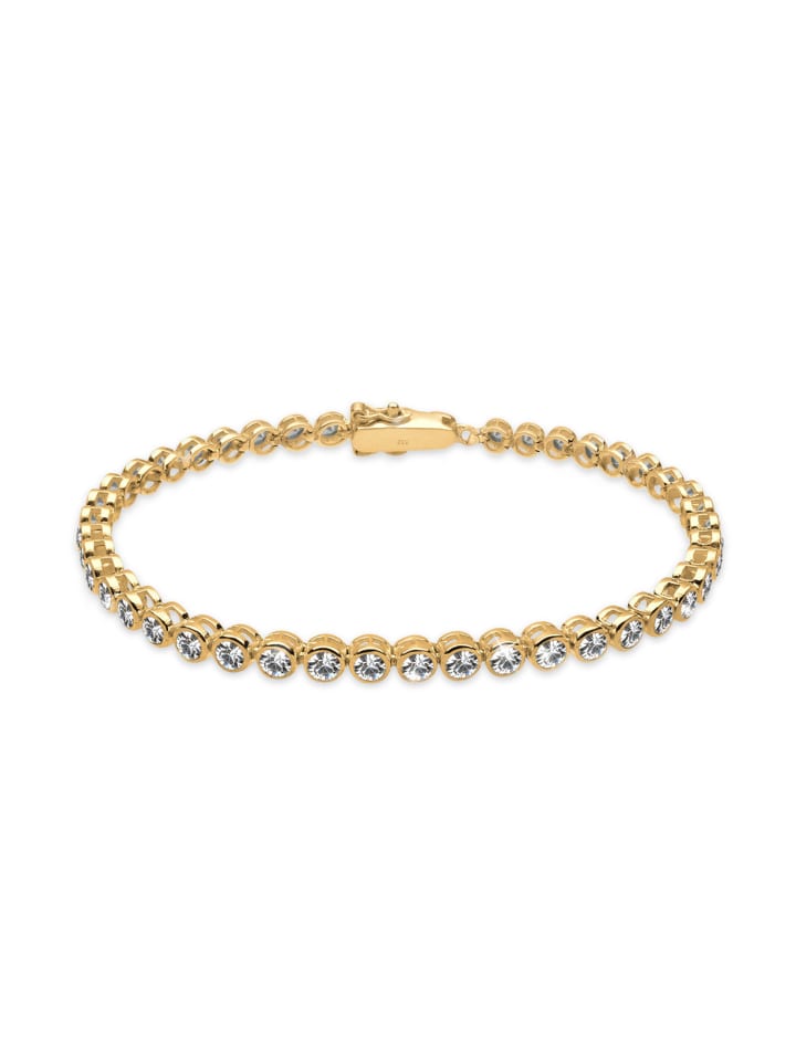 Armband 925 Sterling Silber Tennisarmband in Gold