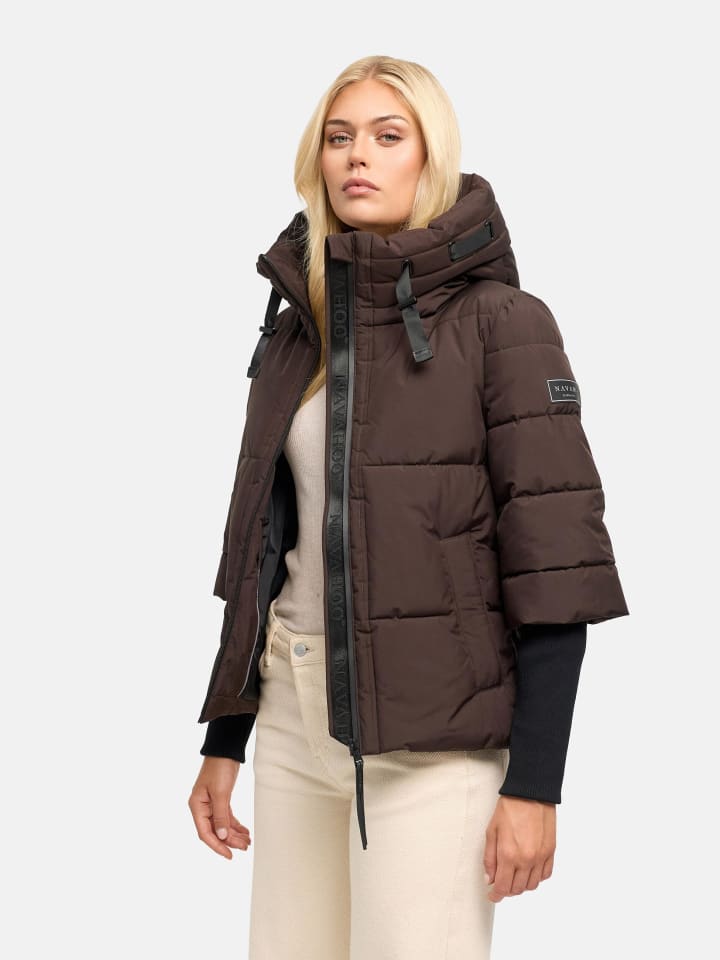 Steppjacke Lotusherz XIV in Choco