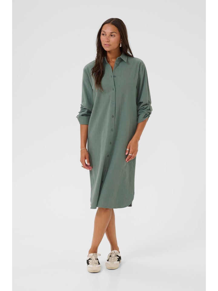 Langarm - Hemd KANaya Loose fit in Balsam Green