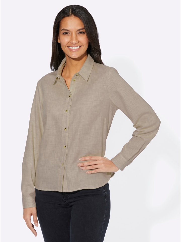 Bluse in champagner-meliert