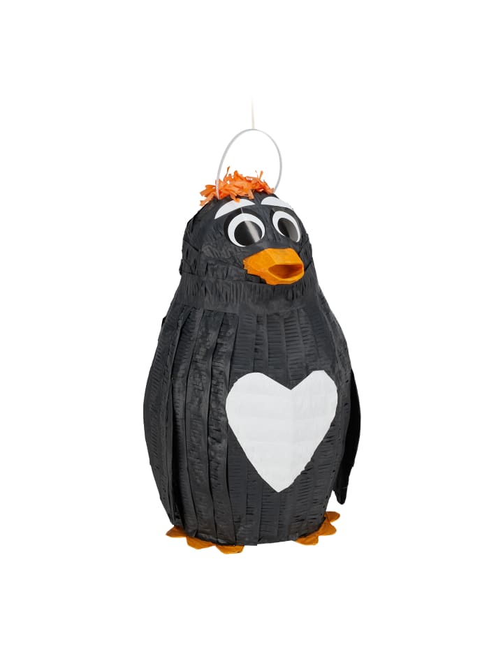 3 x Pinata Pinguin in Schwarz