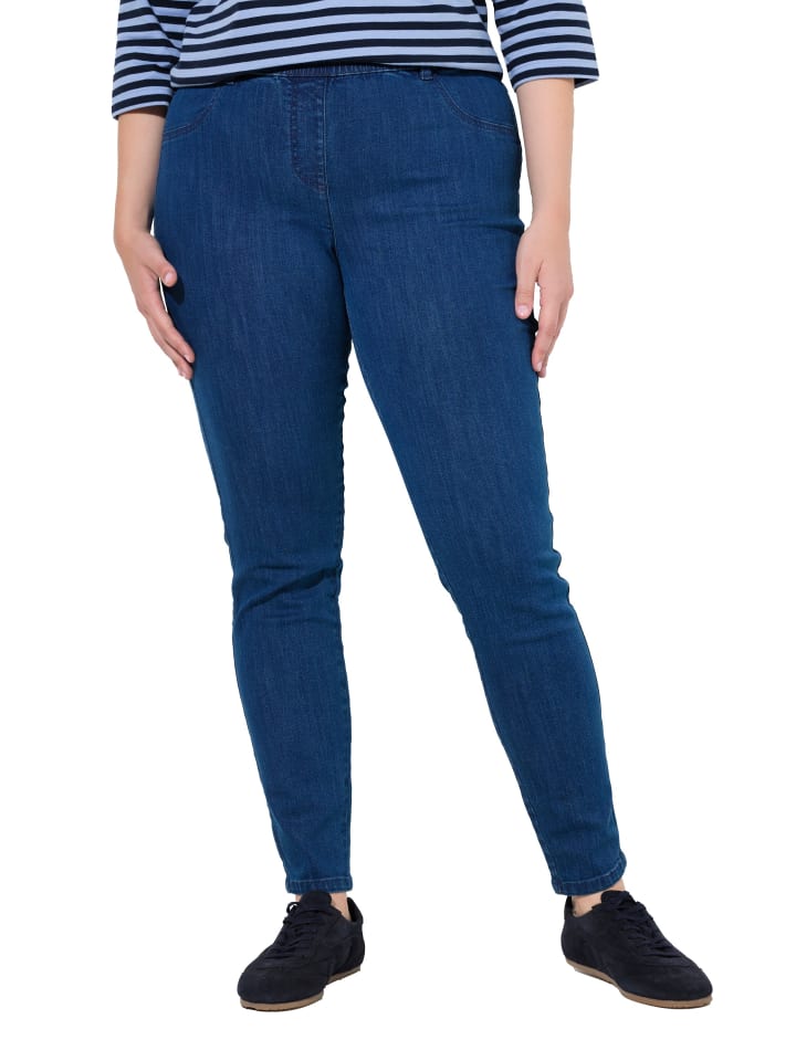 Jeggings in dark blue denim