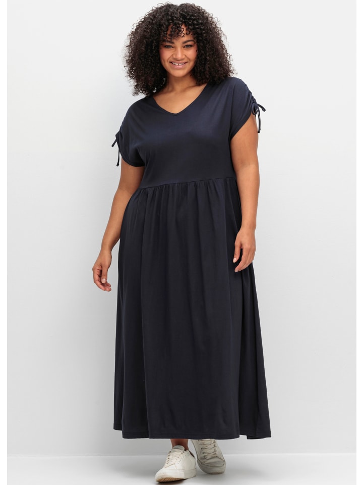 Jerseykleid in tiefblau