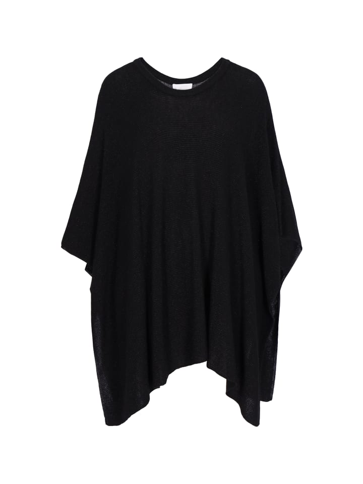 Women Poncho in black