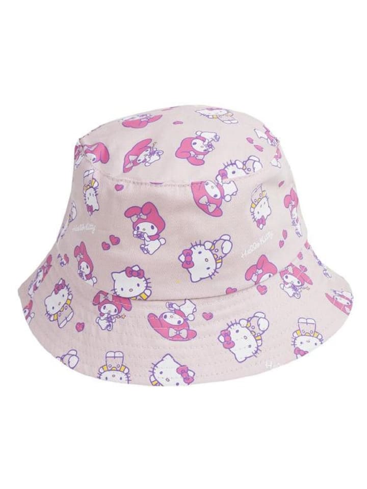 Hello Kitty Fischerhut Kinder Sommerhut & Sonnenkappe mit UV-Schutz in Rosa