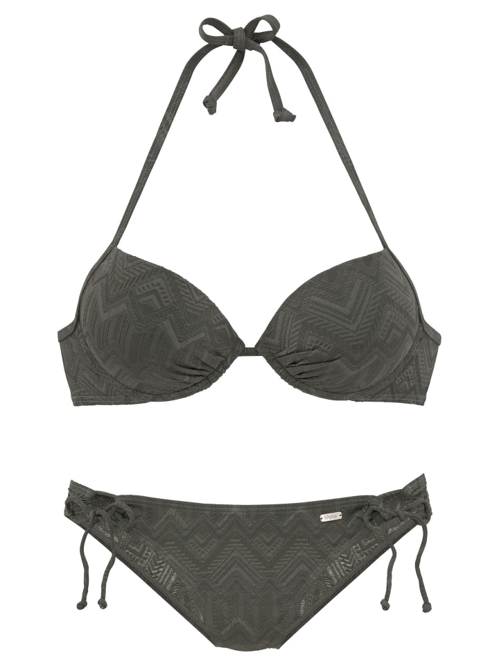 Push-Up-Bikini in oliv