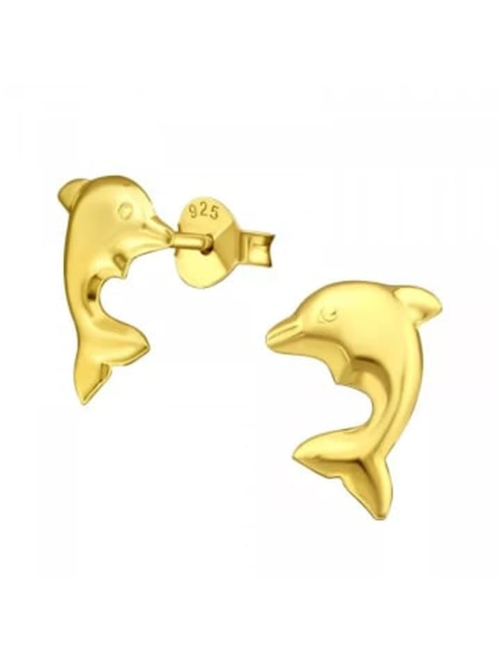 Kinderohrstecker DELFIN in Gold aus 925 Sterling Silber, 2-tlg.