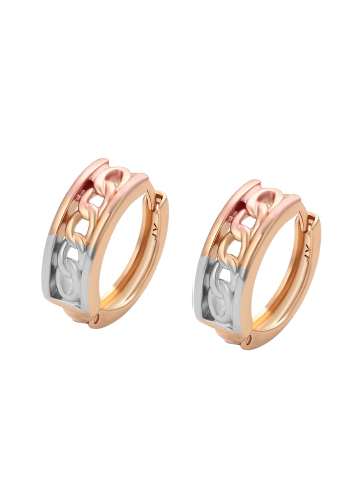 Women Hoop Earrings in Rose Gold