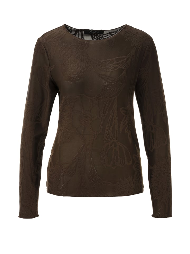 Langarmshirt in braun