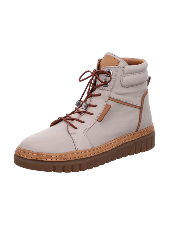 Schnürstiefeletten in Grau