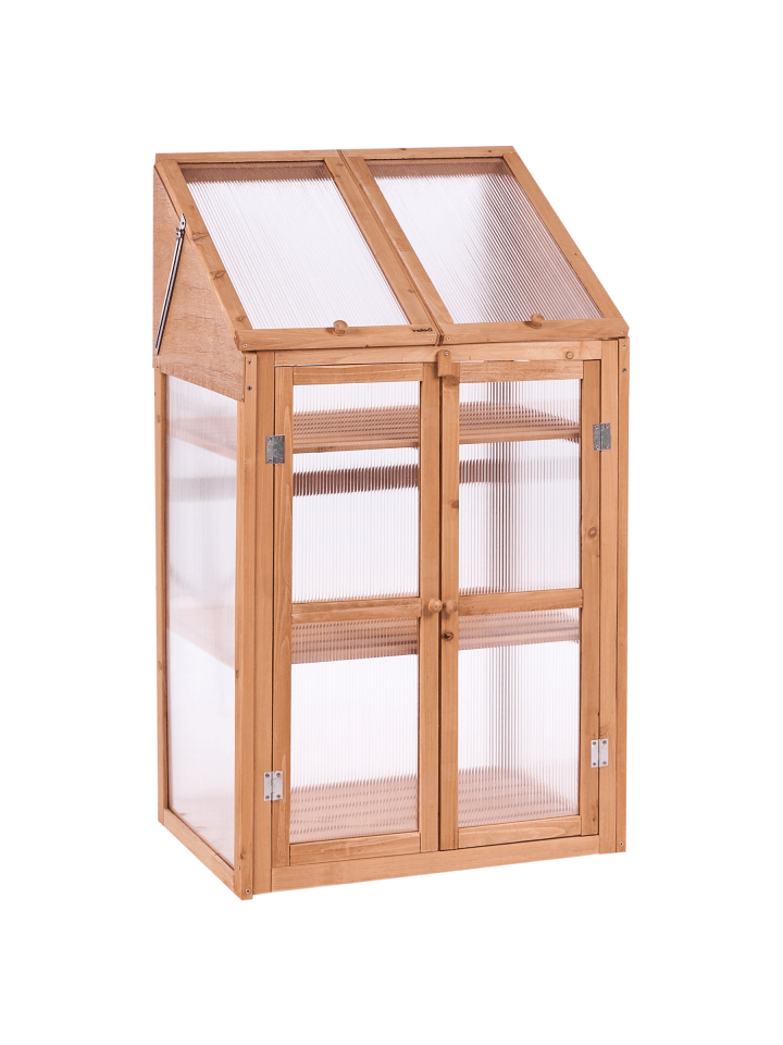Balkongewächshaus VOLVERA in Braun/Transparent - (W) 67 x (H) 114 x (L) 49 cm