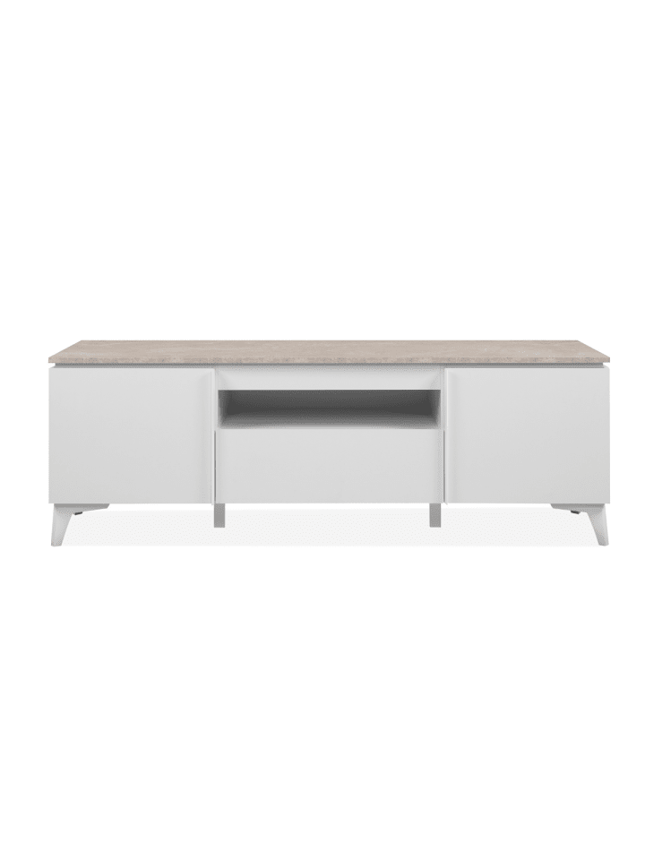 TV-Möbel BERTIRX in Weiß - (W)150 x (H)51 x (L)40 cm