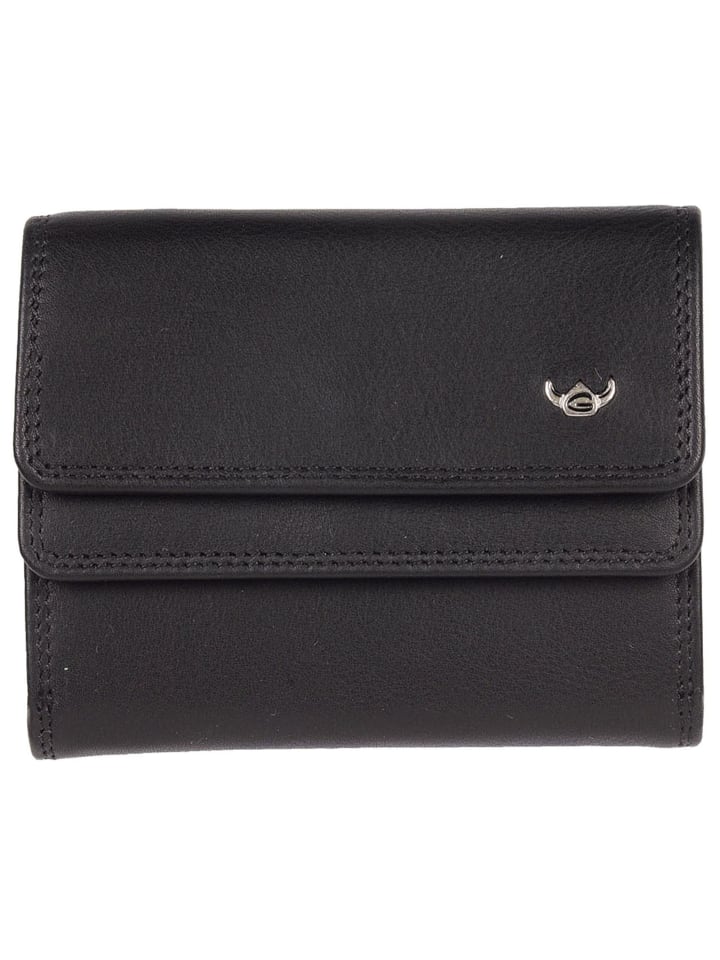 Polo Geldbörse RFID Schutz Leder 10 cm schwarz