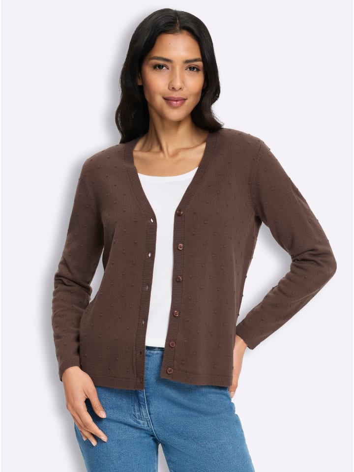 Strickjacke in schoko