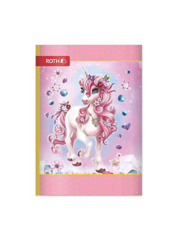 Mitteilungsheft Grundschule Oktavheft Einhorn Beauty in Rosa