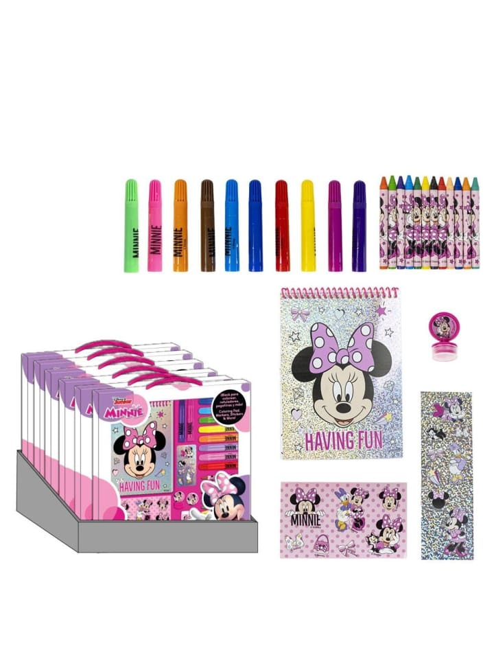 Kreatives Schreib Malset mit Minnie-Motiv zum Ausmalen