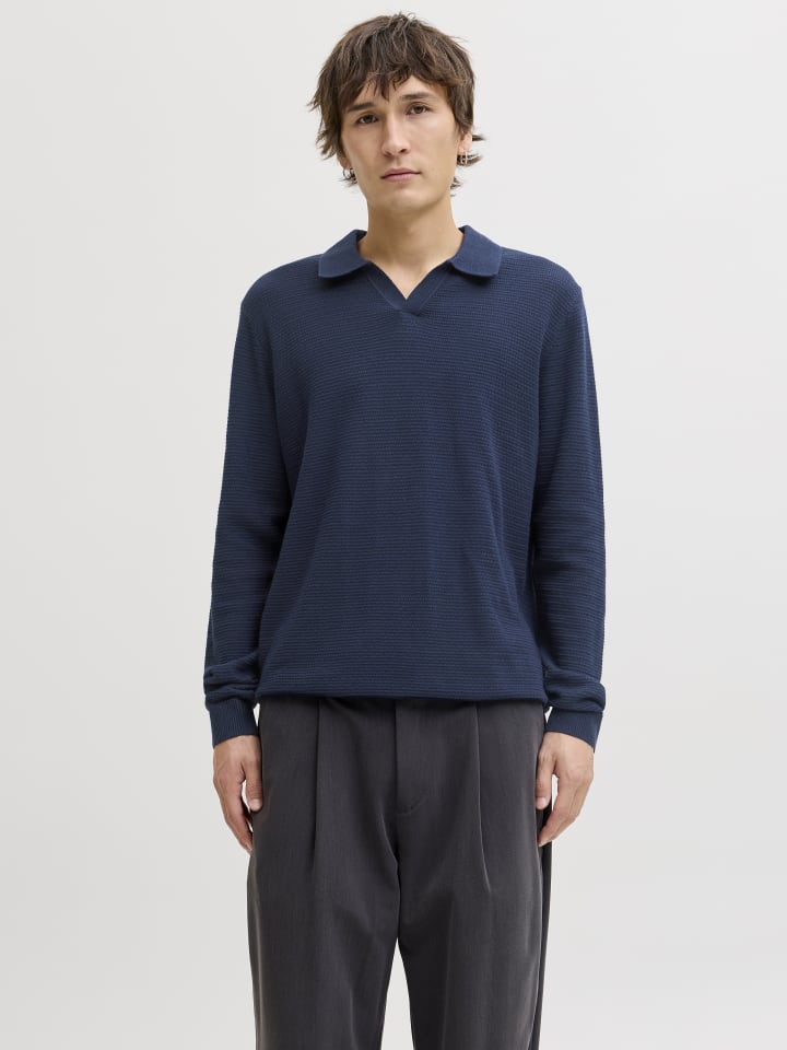 Strickpullover in marine - 0002