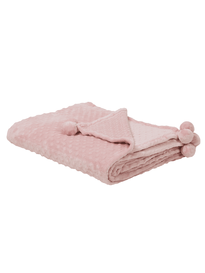 Kuscheldecke SAMUR in Rosa - (W) 150 x (H) 2 x (L) 200 cm