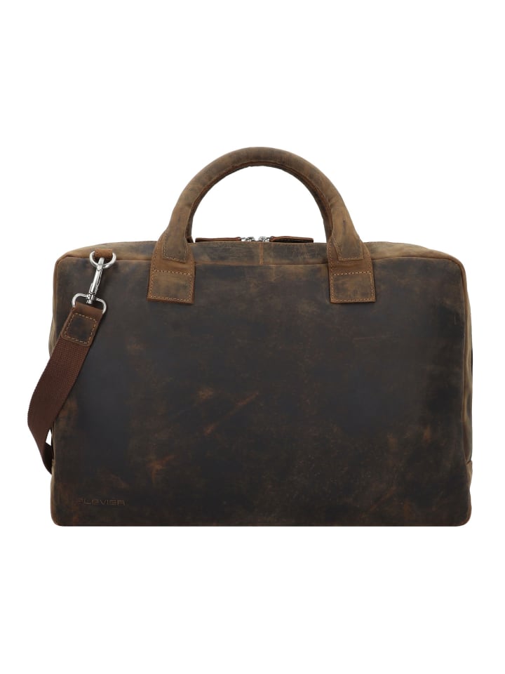 Retro Adler Aktentasche Leder 42 cm Laptopfach dunkelbraun