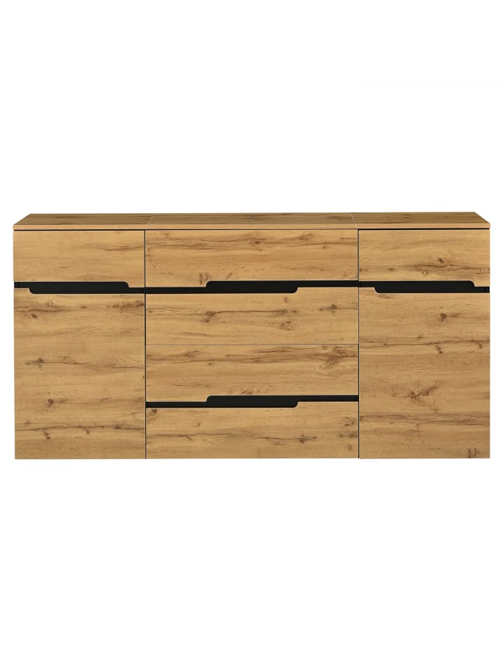 Sideboard mit 4 Schubladen & 2 Türen in Holz  Design