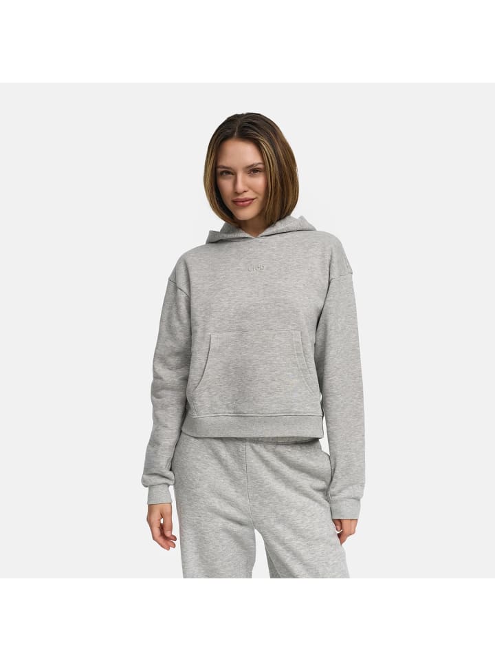 Hoodie in Hellgrau Melange