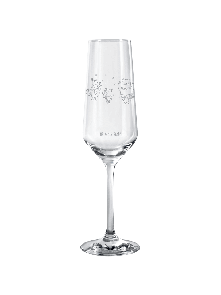 Champagnerglas Waldtiere Aloha ohne Spruch in Transparent