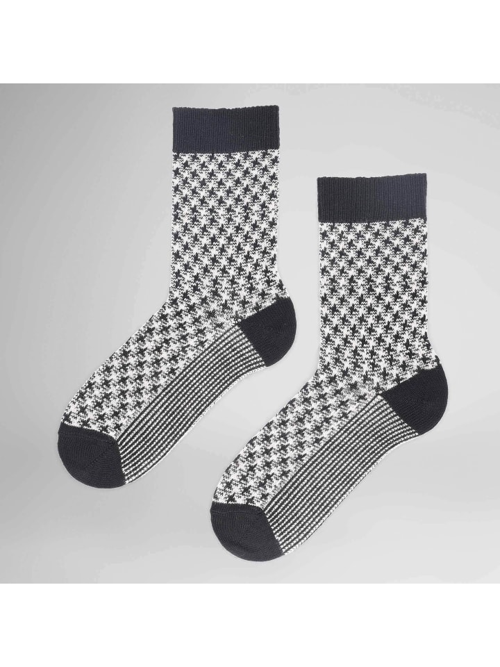 Socken Houndstooth Fashion in Black