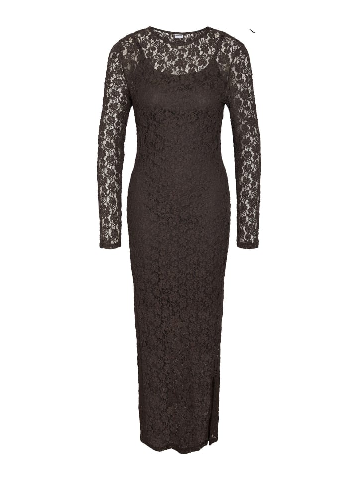 Kleid in Knielänge in Chocolate Brown1