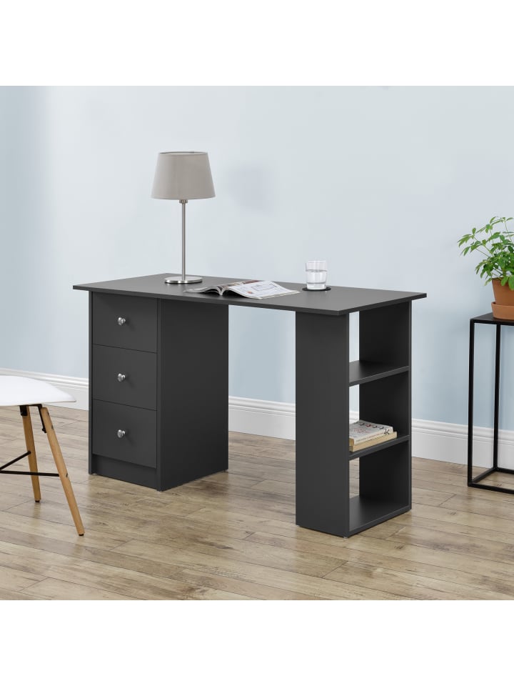 Schreibtisch Lemberg in Grau (H)72cm (B)120cm (T)49cm