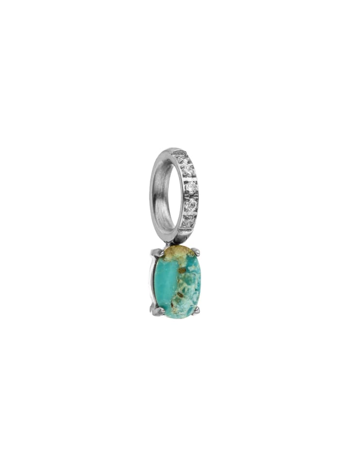 Charm Geburtsstein Dezember Türkis Silber