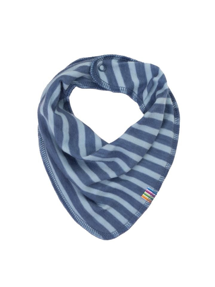Dreieckstuch mit Druckknopf aus Merinowolle in dark blue