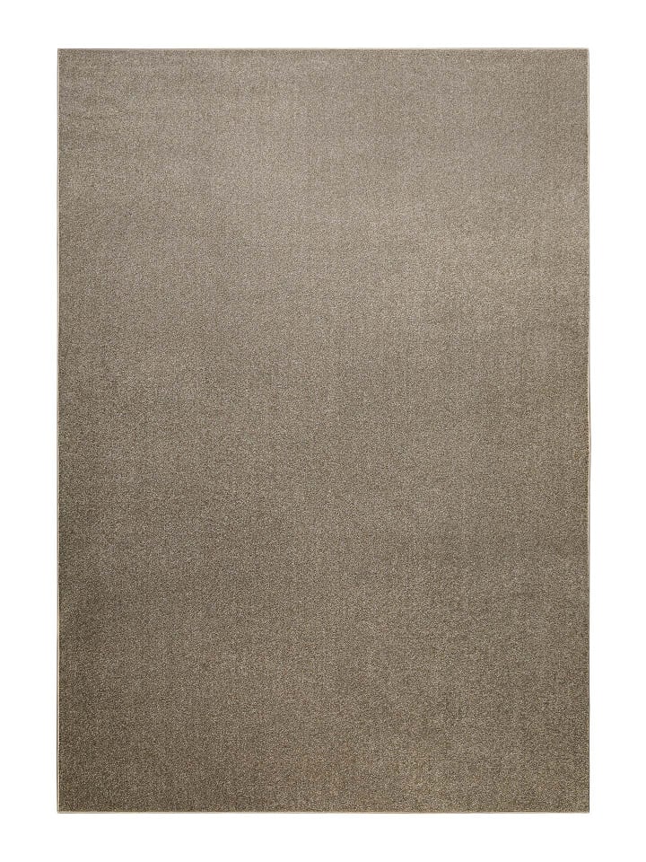 Kurzflorteppich Tim in dunkelbeige meliert