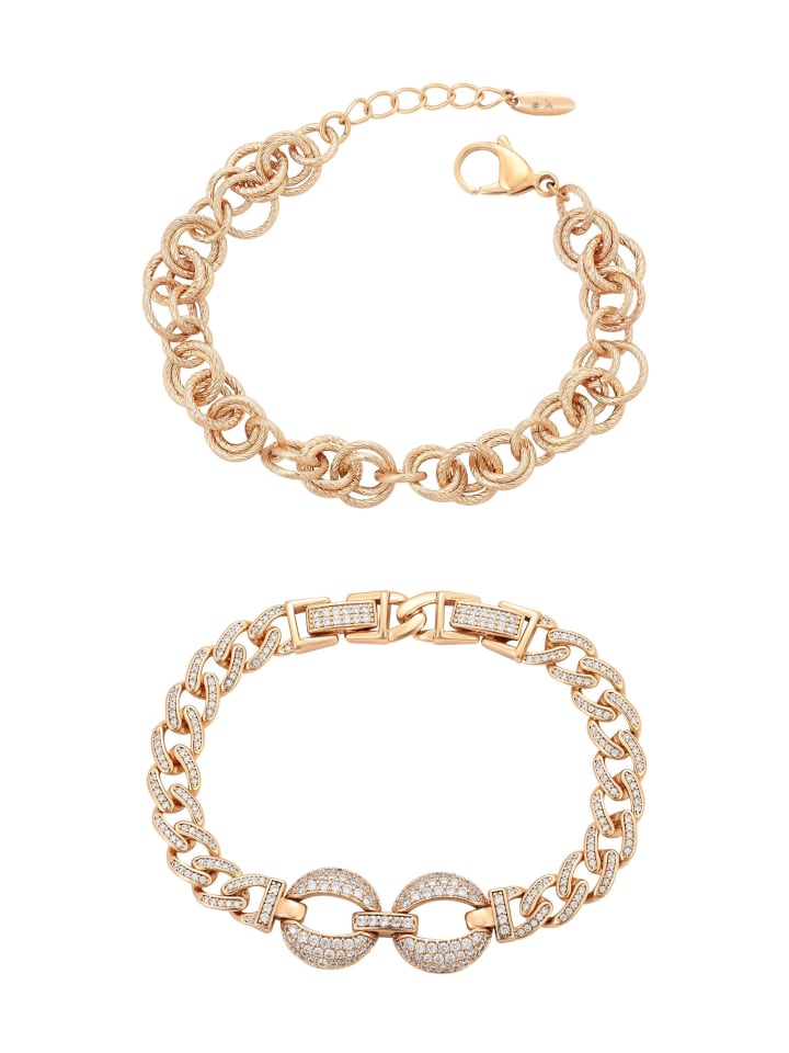 Women Bracelets Set in gold
