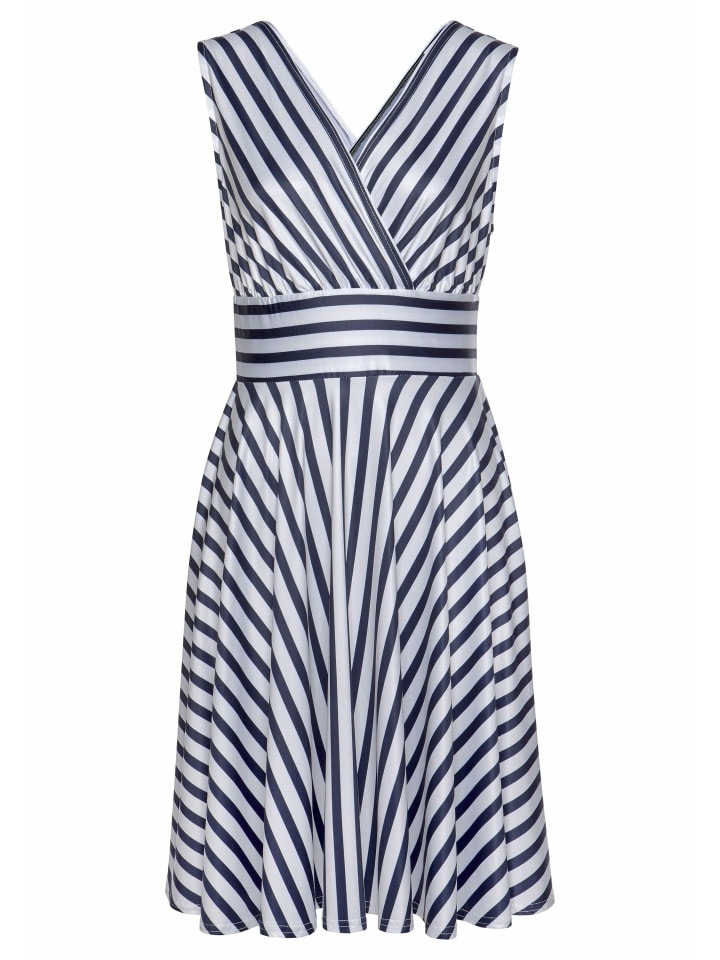 Sommerkleid in marine-weiß-gestreift