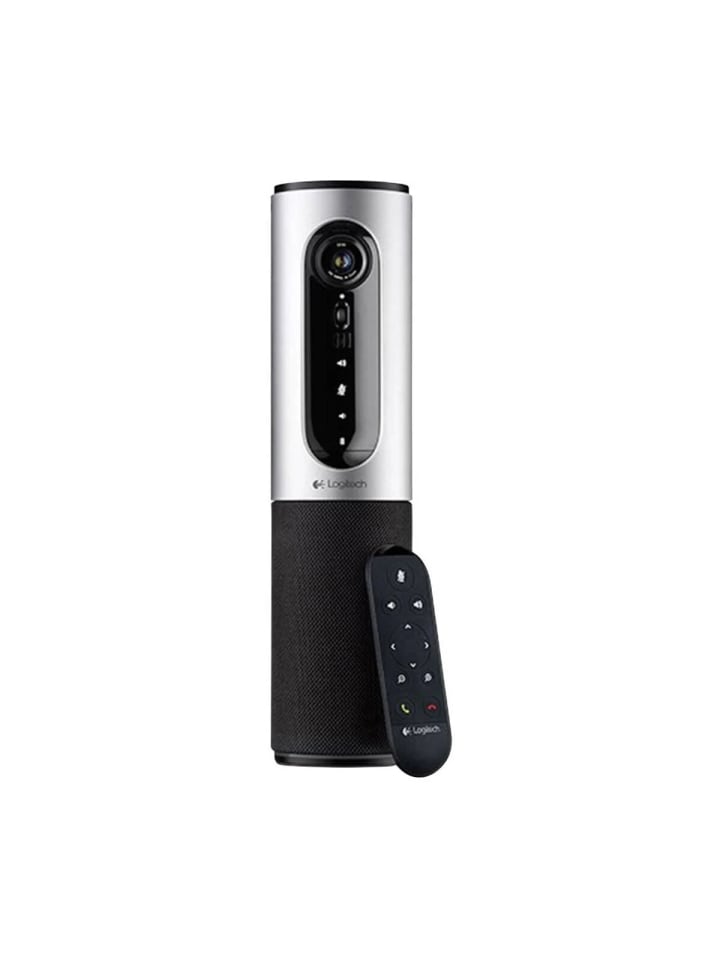 Full HD-Webcam 1920 x 1080 Pixel Logitech ConferenceCam + Standfuß in Schwarz