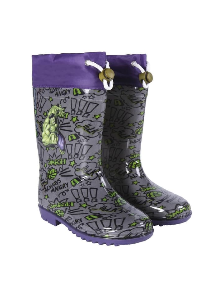Avengers Regenstiefel Wasserfeste Stiefel Gummistiefel für Kinder in Lila