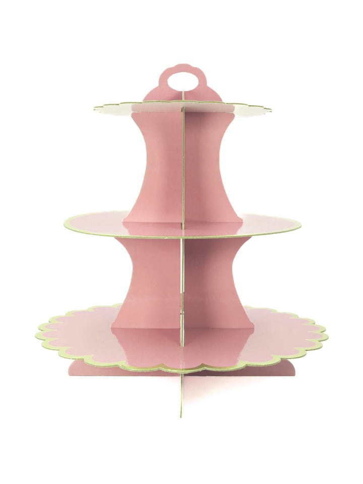 Tortenständer Etagere aus Karton in Rosa
